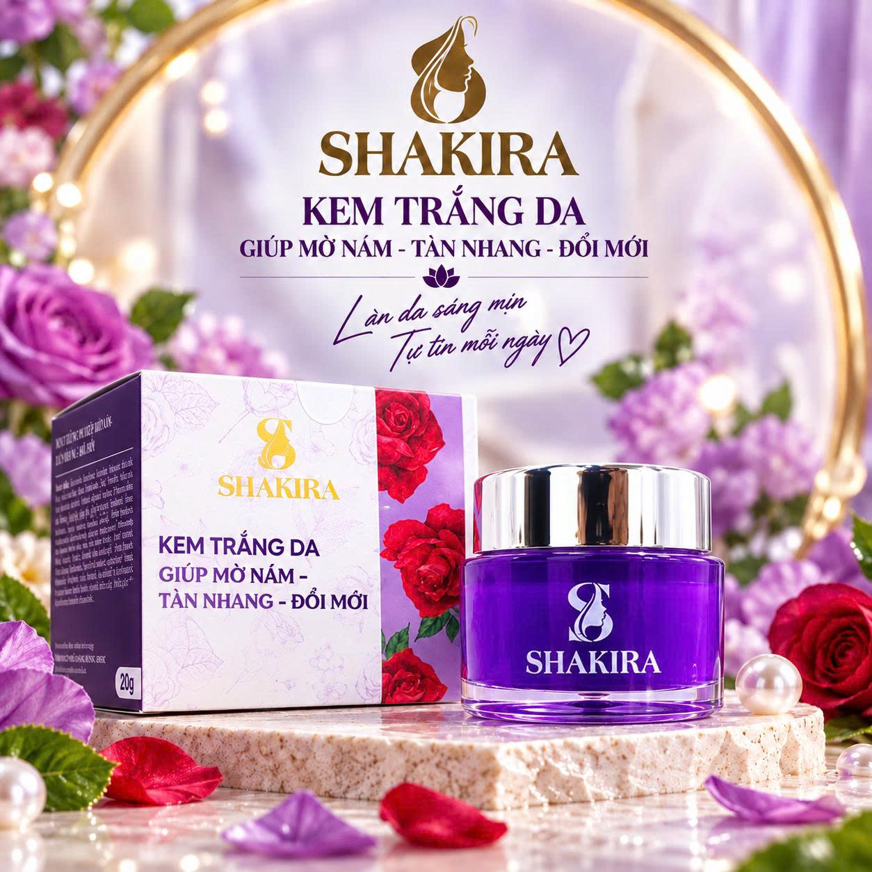 Kem Dưỡng Trắng Da, Giúp Mờ Nám, Tàn Nhang, Đồi Mồi Shakira Đăng Dương (20g)